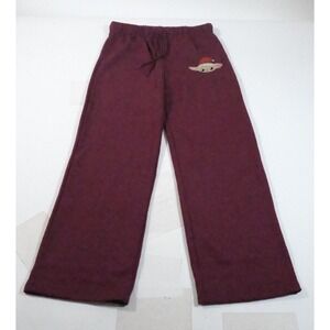Star Wars Pajama Pants‎ Womens XS Burgundy Grogu Baby Yoda Christmas Lounge